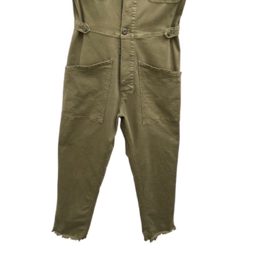 Frame Le Service Twill Jumpsuit In Militia Green - Picture 5 of 11